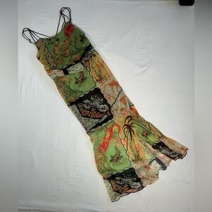 NWT Urban Outfitters Postcard Print Wild Seam Slip Dress